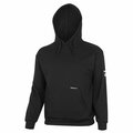 Oberon 100% FR/Arc-Rated Heavyweight 12 oz Cotton Fleece Hoodie, Pullover, Black, S ZFC107-S